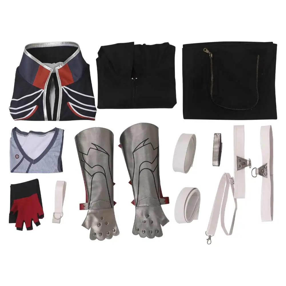 جين كازوما أزياء تنكرية خيالية لعبة أنيمي Tekken8 لعب الأدوار القفاز الحبل ملابس الكبار الرجال الذكور هالوين الدعاوى