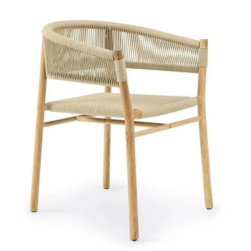 

Outdoor tables and chairs Leisure rattan Open-air garden courtyard Solid wood