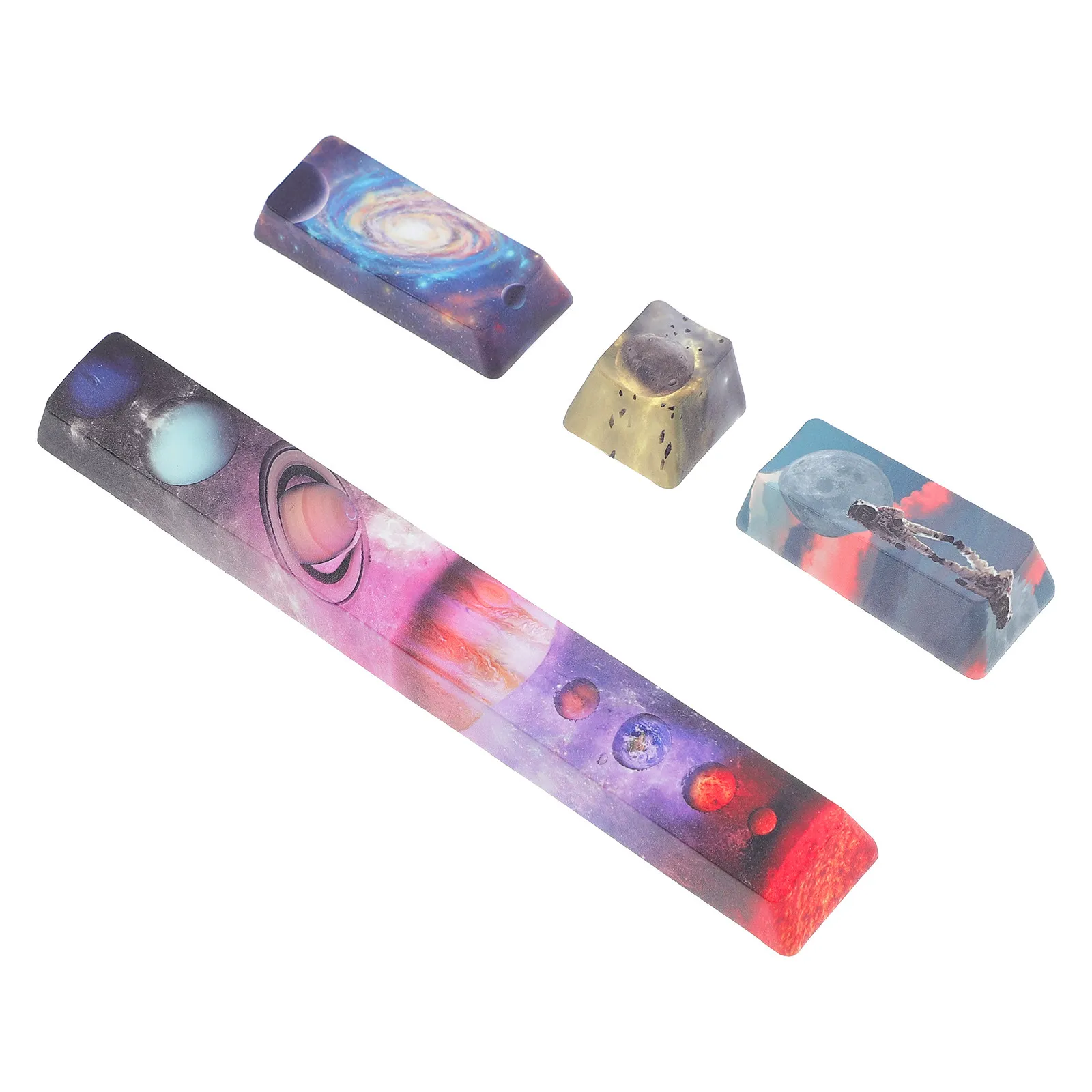 

4 pcs Mechanical Keyboard Keycap Creamy Replacement Colorful Personalized Dye Sublimation Cross Core Reinforced Easy Install