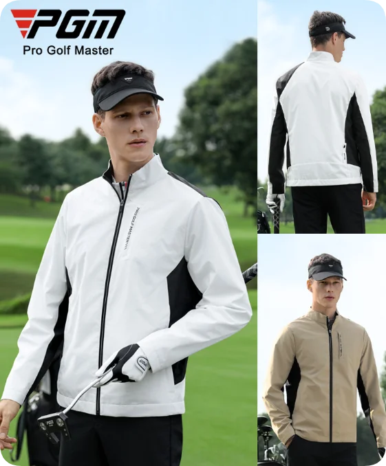 

PGM 2025 Одежда для гольфа, мужская осенне-зимняя непромокаемая одежда с воротником-стойкой, спортивный топ для гольфа, ветровка, пальто YF817