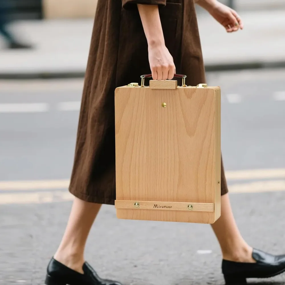 Caballete de mesa de madera portátil para bocetos, soporte de pintura ajustable para estudiantes principiantes artistas