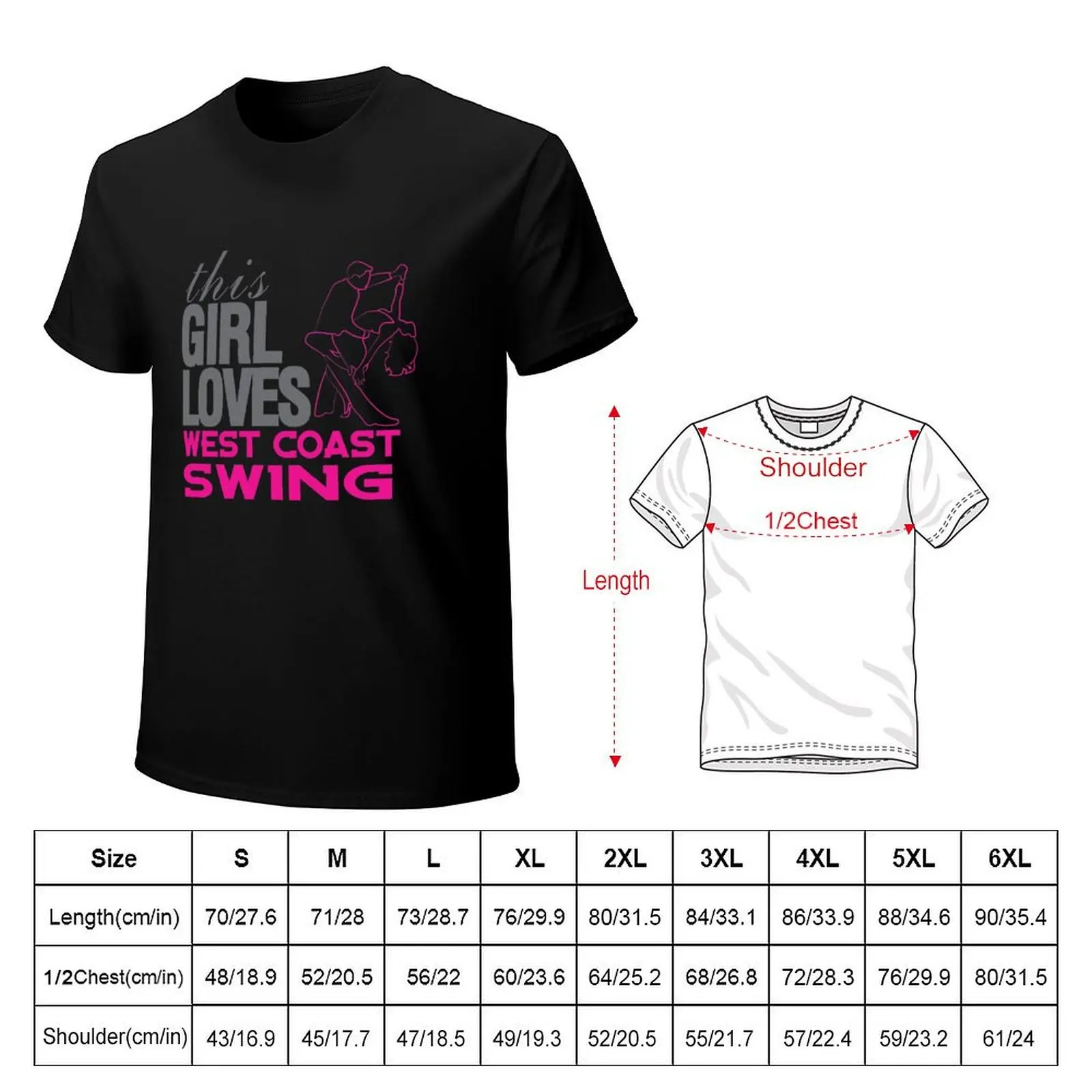 This Girl Loves West Coast Swing T-Shirt tees tops funnys t shirts for men