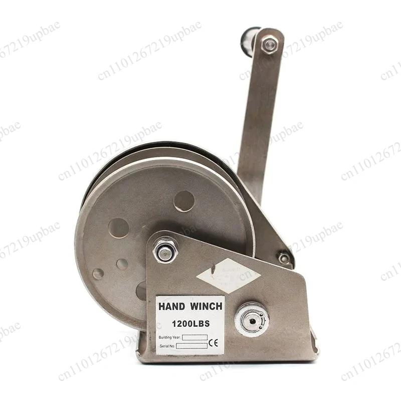 304 Stainless Steel 1200Lbs Hand Winch, Two‑Way Self‑Locking Anti‑Rust Manual Winch for Small Lifting & Sewage Application