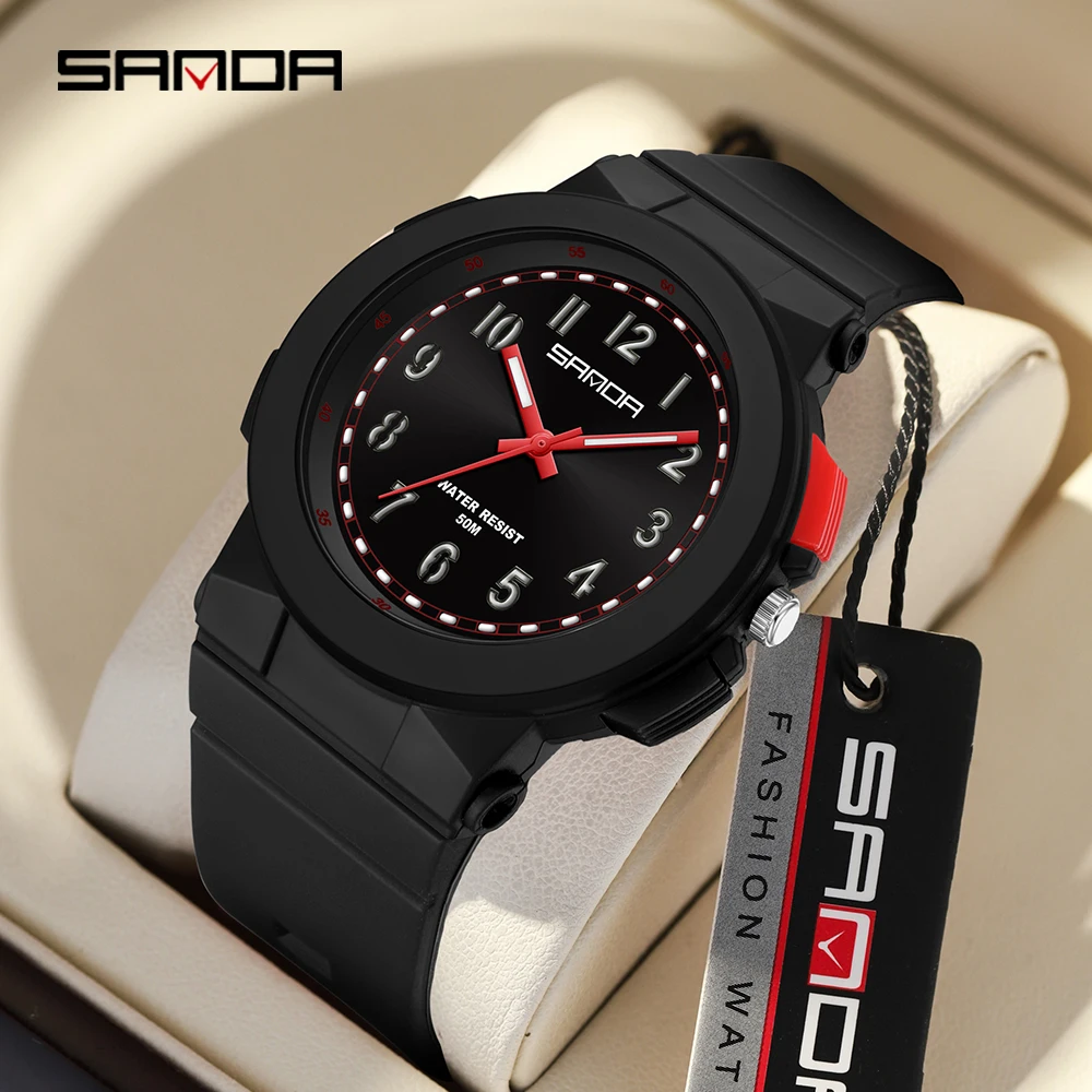 SANDA New 6194 Luxury Fashion Student Electronic Quartz Watch Waterproof Minimalist Men's and Women's Quartz Electronic Watch