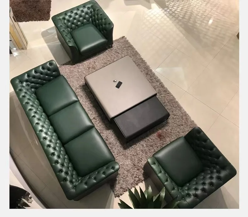 sh-Italian Leather Furniture Sofa Set Luxury Sofa Modern Sofa#