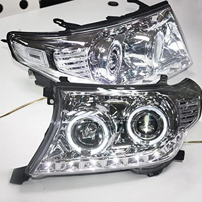 

For Land Cruiser LC200 FJ200 LED Head Lights Chrome Housing 2008-2014 Year