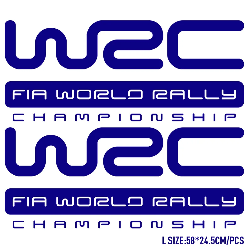2Pcs WRC FIA WOELO RALLY Racing Car Stickers Auto Vinyl Film Decals For Auto Bumper Windows Motorcycle Laptop Car Accessories - view 3