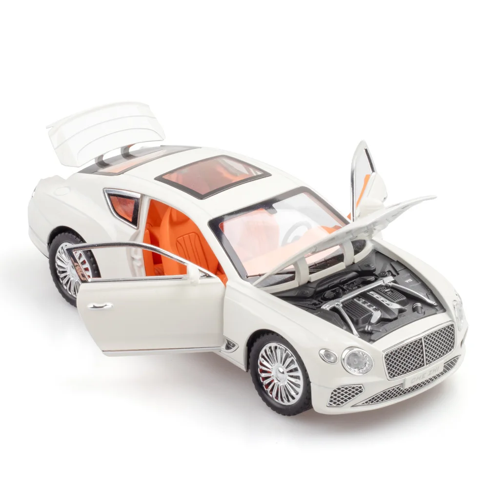 Bentley Continental GT – modèle de voiture en alliage métallique moulé, haute Simulation, son et lumière, Collection de jouets pour enfants, cadeaux, 1:24