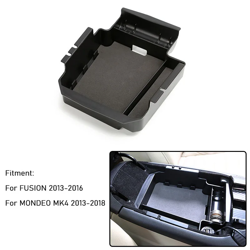 For Ford Fusion Mondeo MK5 2013-2018 Car-Styling Accessories Center Armrest box Storage Tray Pallet Insert Organizer Glove