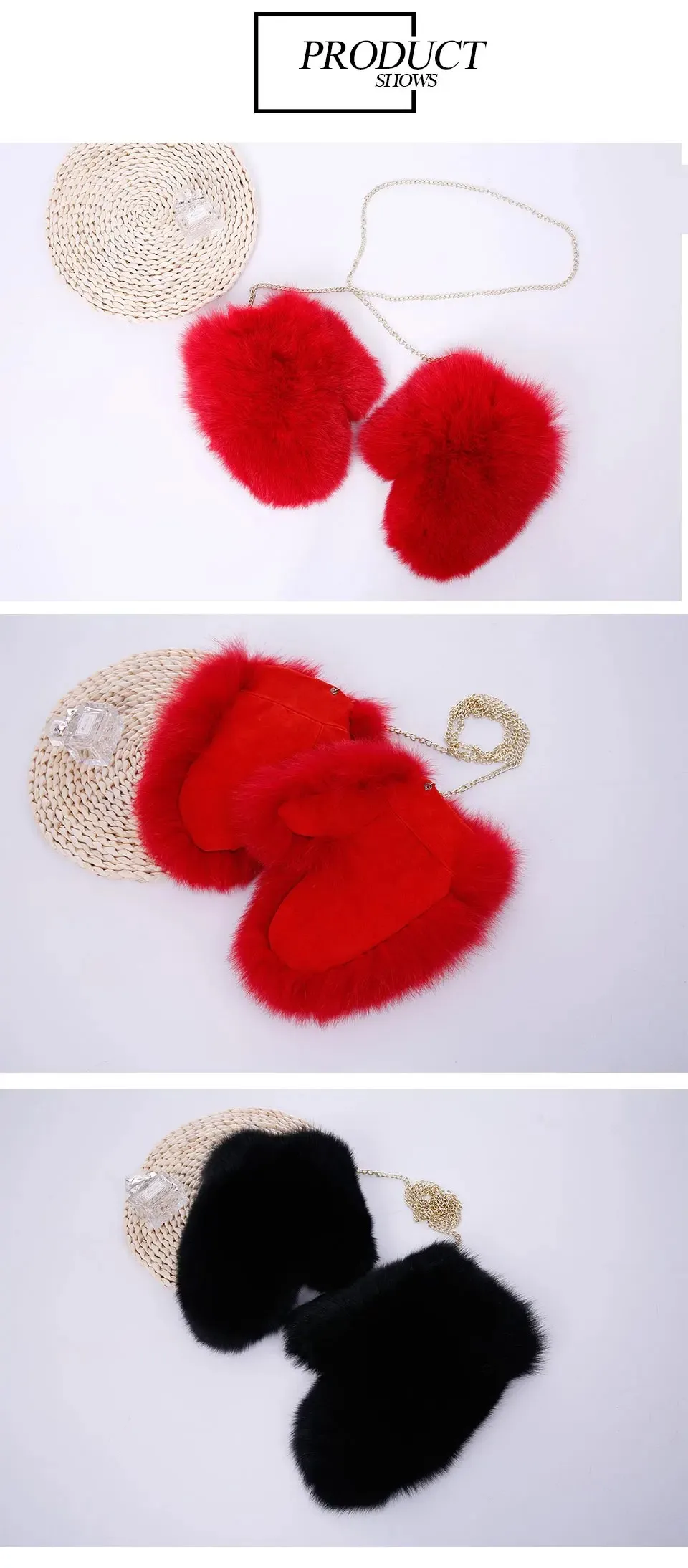 Neue Marke Winter Frauen natürliche echte Fuchs Pelz Handschuhe warm echte Fuchs Pelz Fäustlinge Mädchen Mode Luxus echte Fuchs Pelz Handschuh – Detail 2