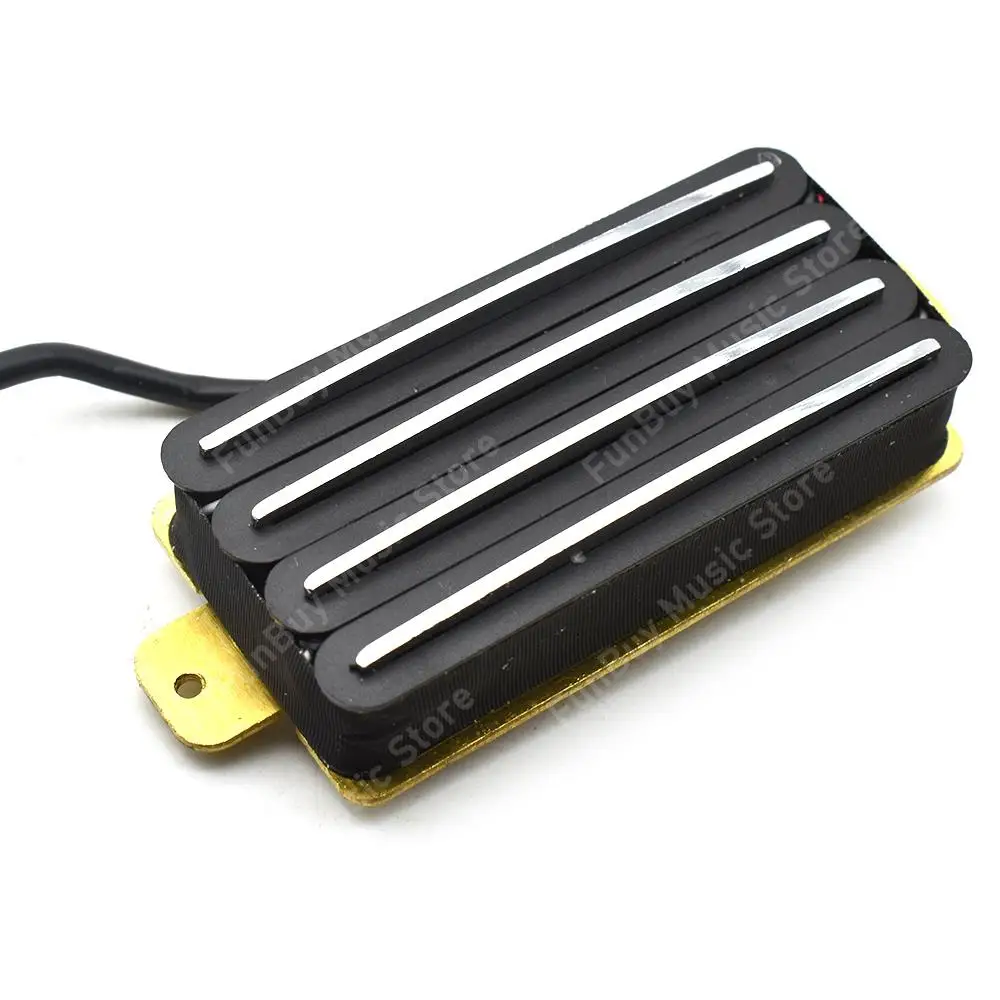 1 Pcs Hot Rail 2-Dual Blade Electric Guitar Humbucker Pickups 4 Wire Guitar Pickup Accessories Black/Yellow/Green/White/Red