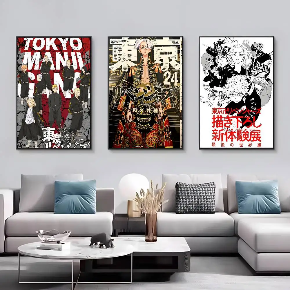 Affiche d'art en toile de dessin animé japonais Tokyo vengeance, papier d'impression esthétique HD, Art mural pour salon, Bar, décoration de maison à la mode