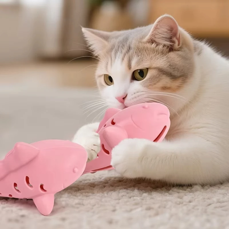 Interactive Bite-resistant Simulated Fish Cat Food Leakage Chew Toy Teeth Grinding Kitten Pet Supplies gallery 2