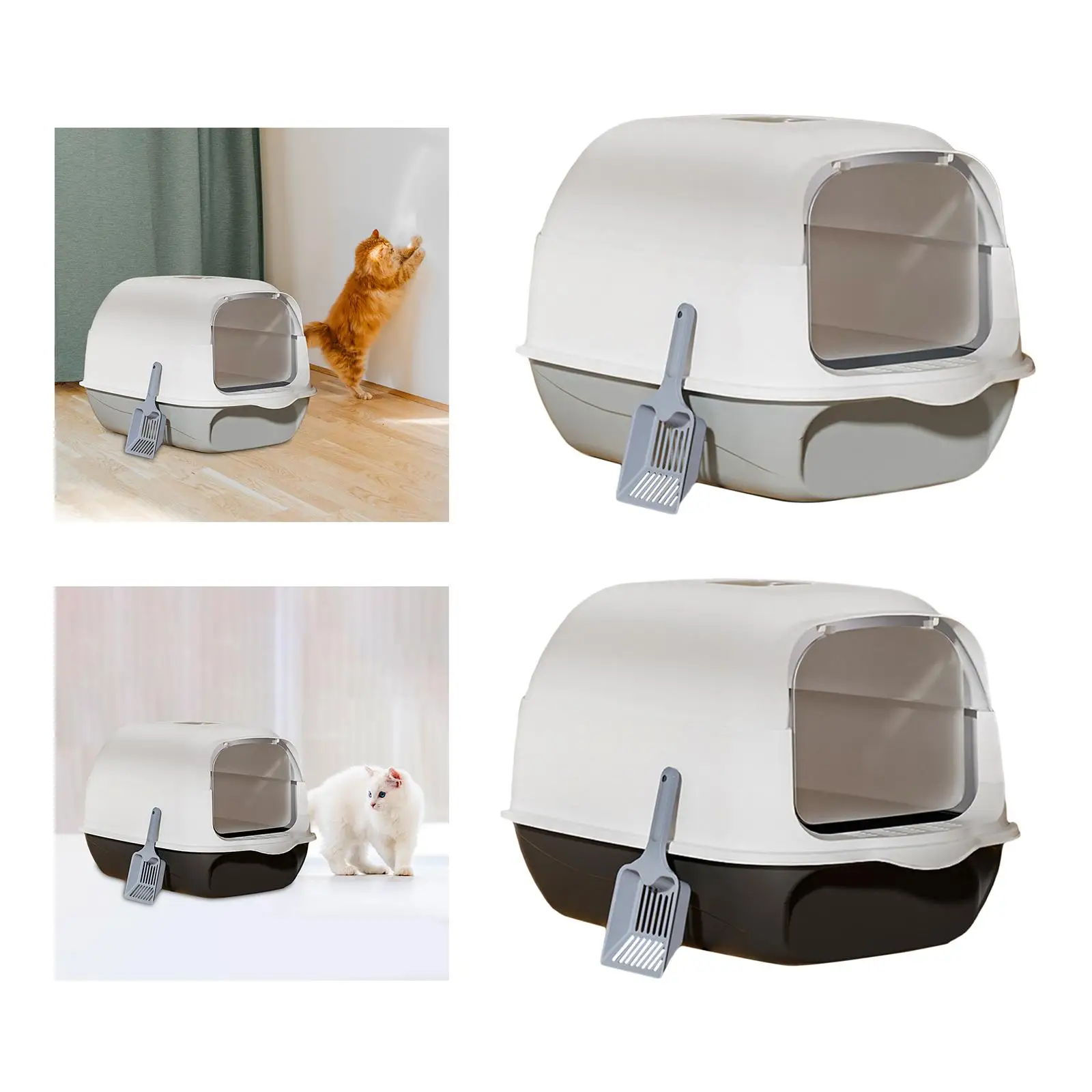 Fully Covered Cat Litter Boxes Foldable for Small Animals Rabbit Litter Pan