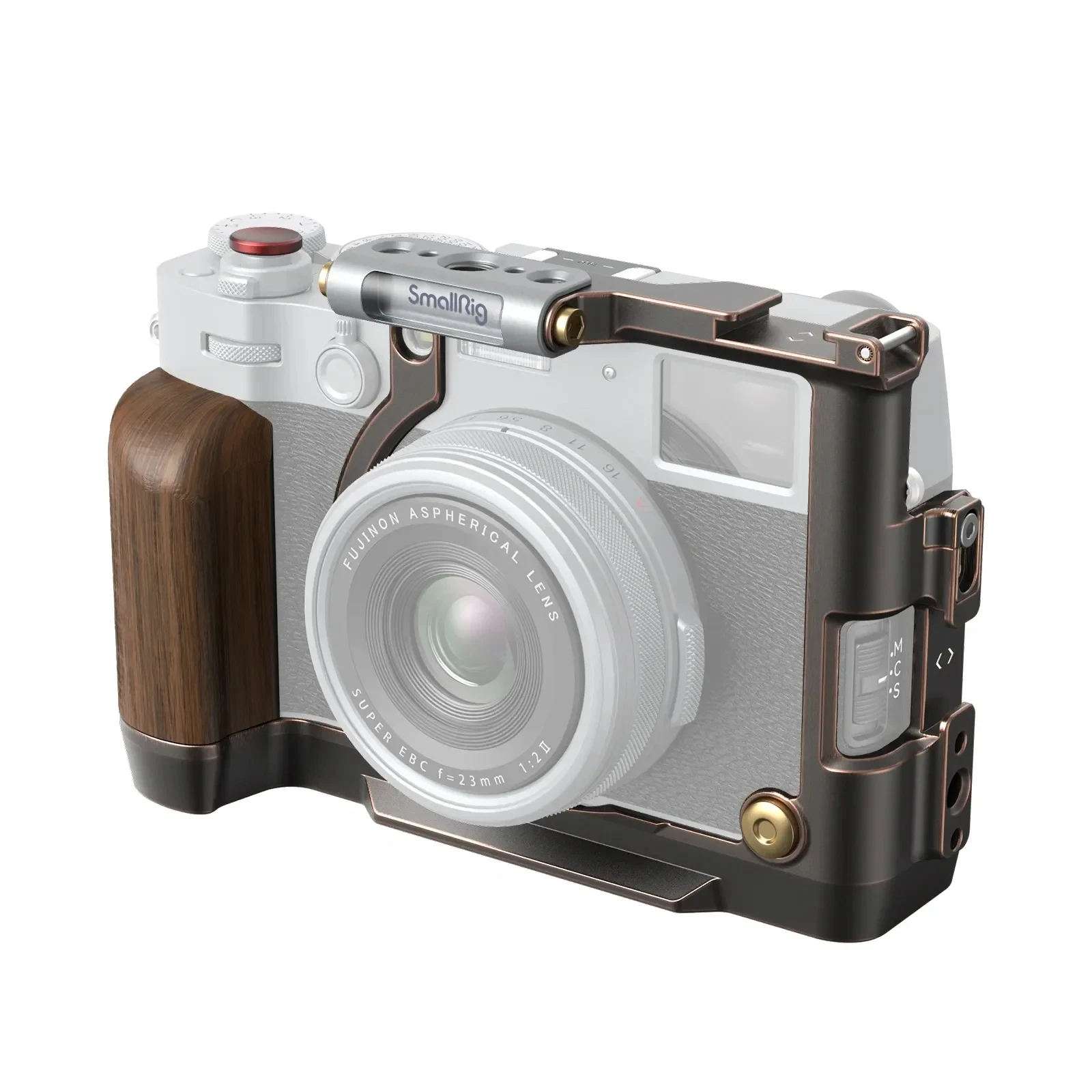 Smallrig Beschermende Kooi voor FUJIFILM X100VI Kooi Kit Lederen Case L-Vorm Grip Duimgreep voor FUJIFILM X100V X100VI Camera
