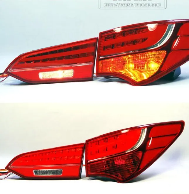 1pcs car accessories bumper santa Fe tail light for Hyundai IX45 taillight Taillamp LED 2013~2015y for Hyundai IX45 fog lamp