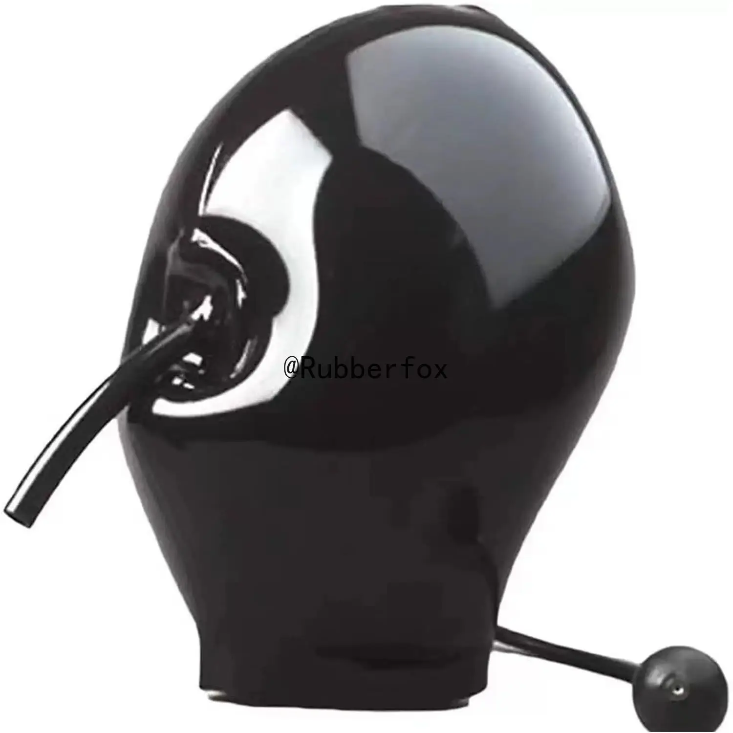 

Customized Latex Hood Inflatable Role playing Rubber Hood with Breathing Port Full Face Mask Handmade Club wear