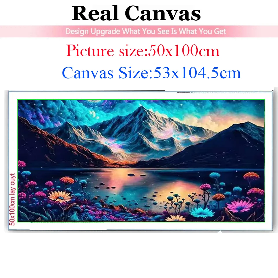 Colorful Wild Chrysanthemum 5D Diy Large Diamond Painting Kits Aurora Lake Forest New 2025 Cross Stitch Kits Diamond Embroidery