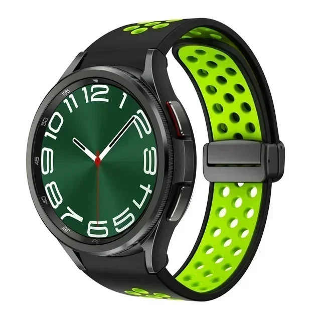 Magnetic Silicone Band for Samsung Galaxy Watch 6 Classic 43 47mm 4 42 46mm 5 Pro 45mm No Gaps Loop Strap for 4/5/6 40 44mm image 2