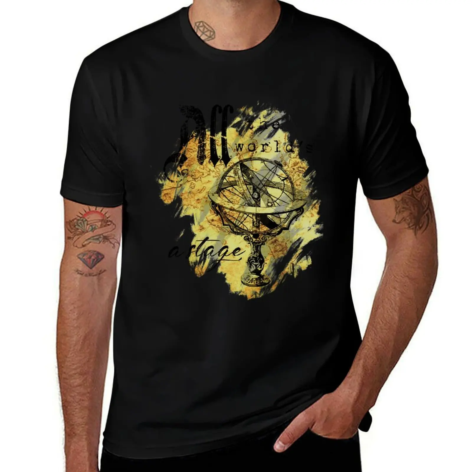 

All The World’s A Stage Shakespeare Quote T-Shirt Outdoor Work Short Sleeve Top