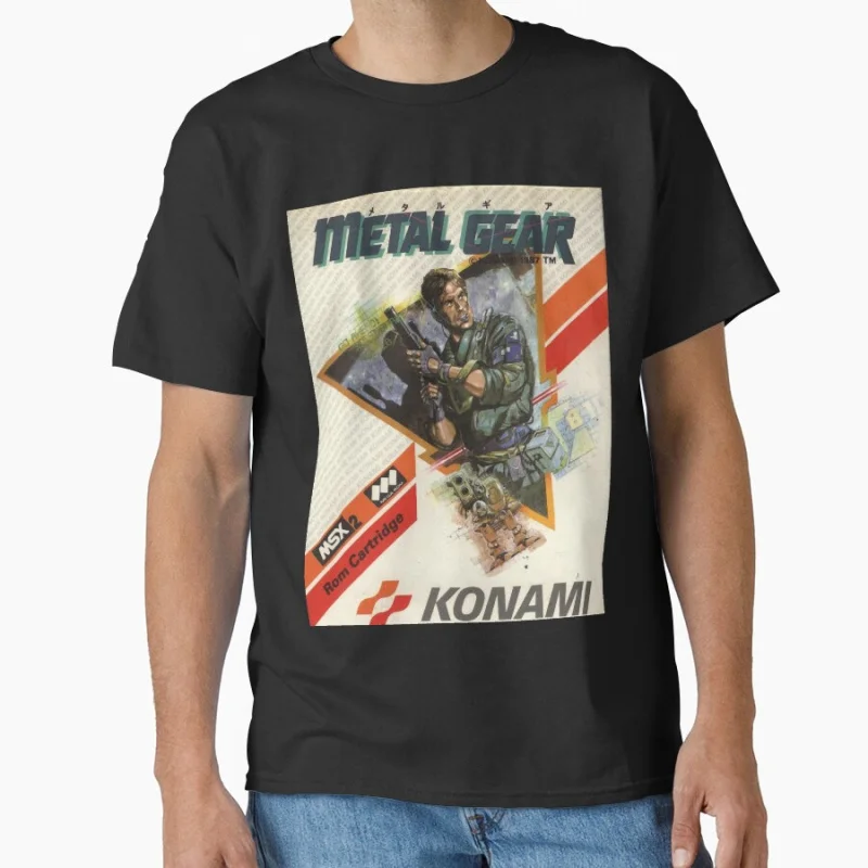 

metala gear Metal Gear Solid 80s Retro video game mgs kojima Gift T-shirt for fans Large size Adult Tops S-6xl