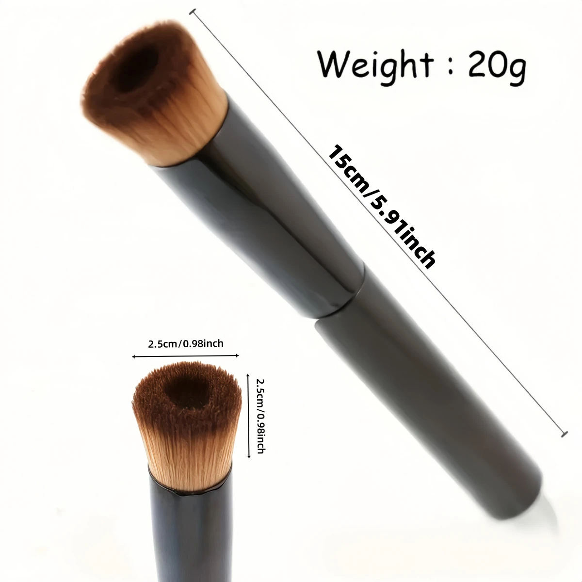 Foundation Brush Flat Top Brush, Makeup Brush for Blending Liquid, Cream And Perfect Powder Cosmetics - Buffing, Stippling