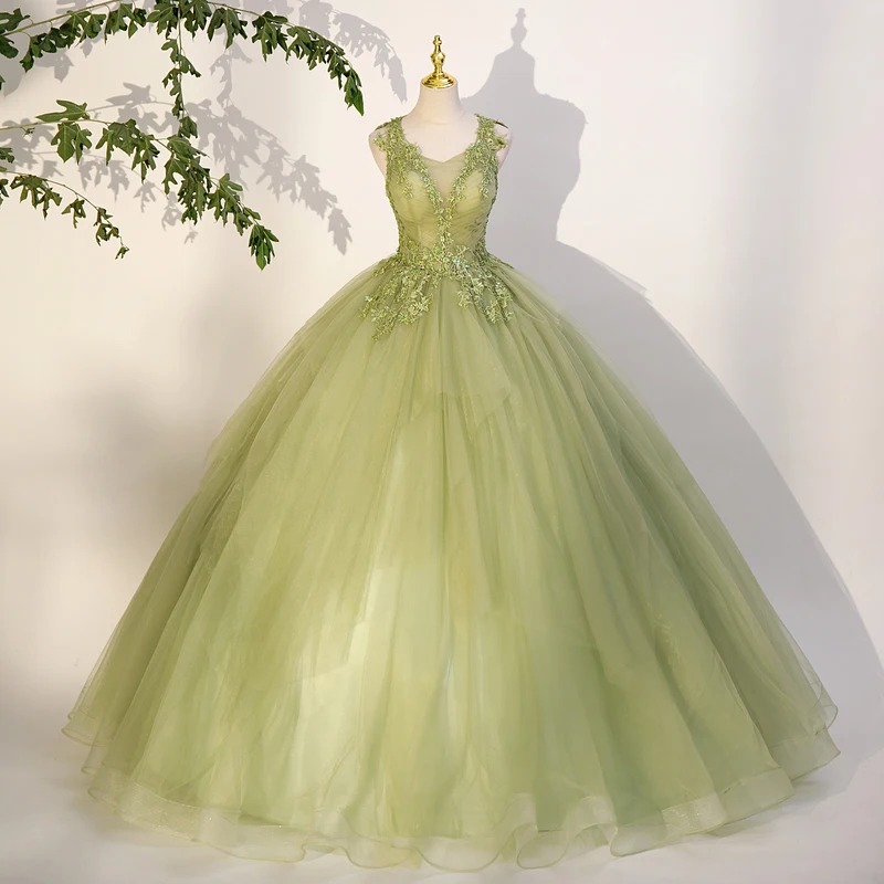 

Ashley Gloria Green Party Dress 15 Quinceanera Dresses Ball Gown Cheap Prom Dress Formal 15 Year Old Dress Customized 2025
