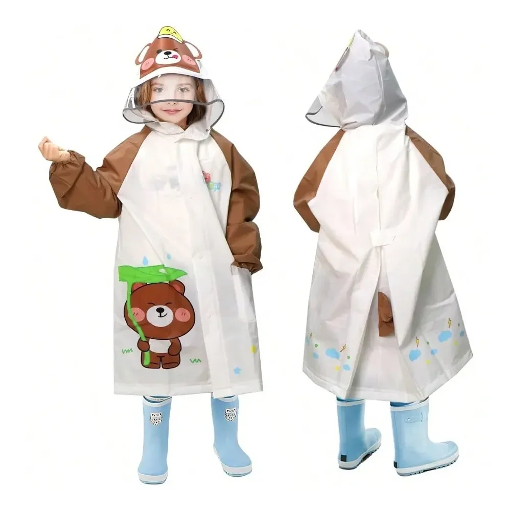 

ANYOO Rain Poncho With Hood Reusable Rain Jacket Lightweight And Durable Raincoats For Boys And Girls For Travel Outdoor