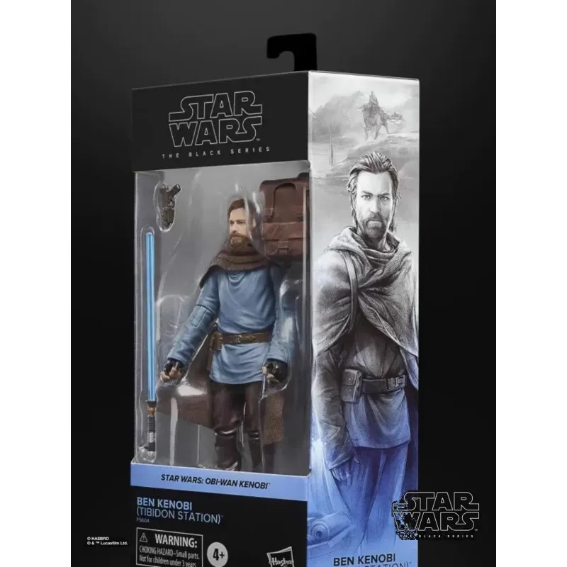 Hasbro-figura de acción de Star Wars, caja negra de dibujos animados, Obi-Wan, hombre de trabajo, Tibiden, modelo de mano, juguetes de regalo de exhibición