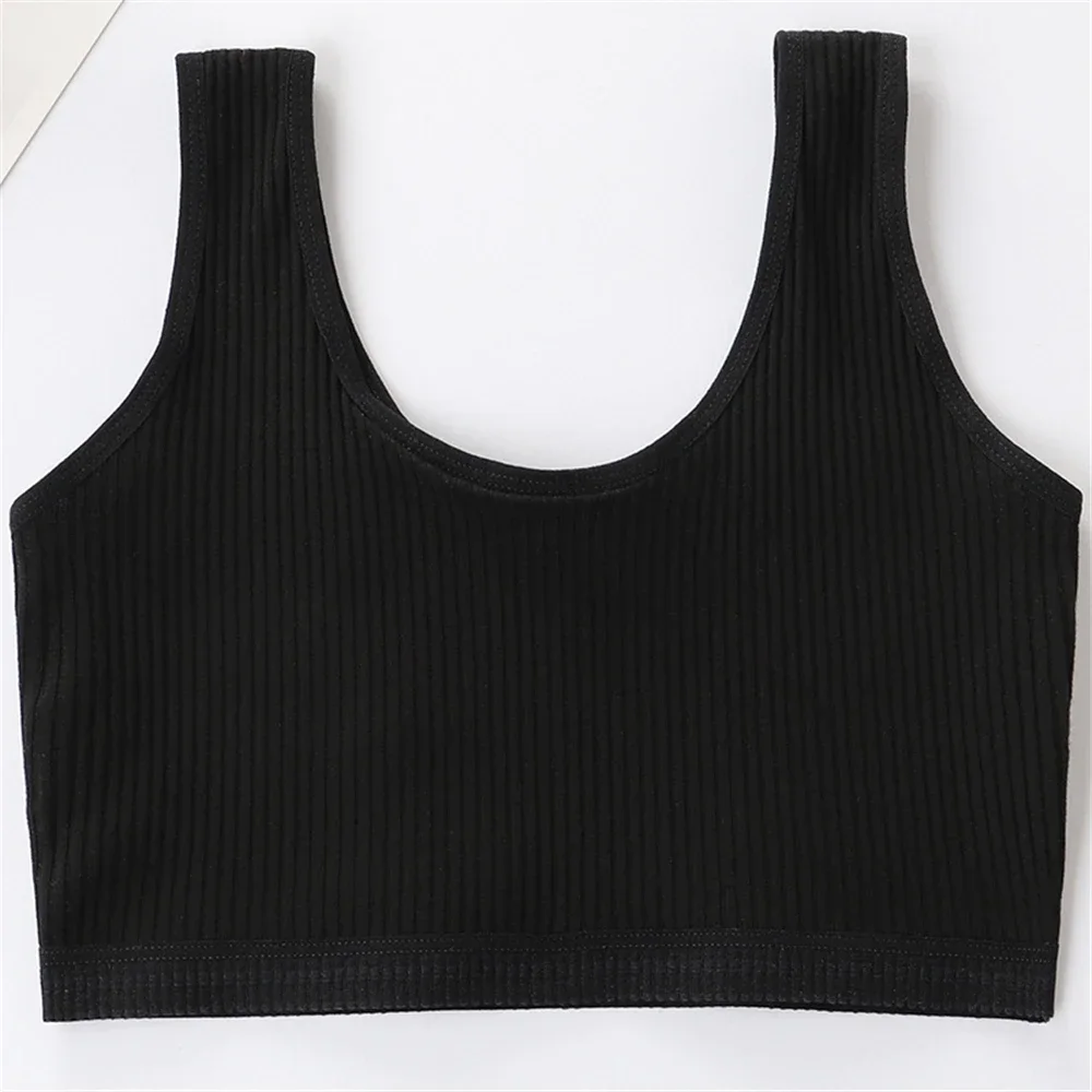 Soft Cotton Children Girls Underwear Kids Girl Solid Color Vest Bra Tank Top Crop Tops for Girl 9-16Years