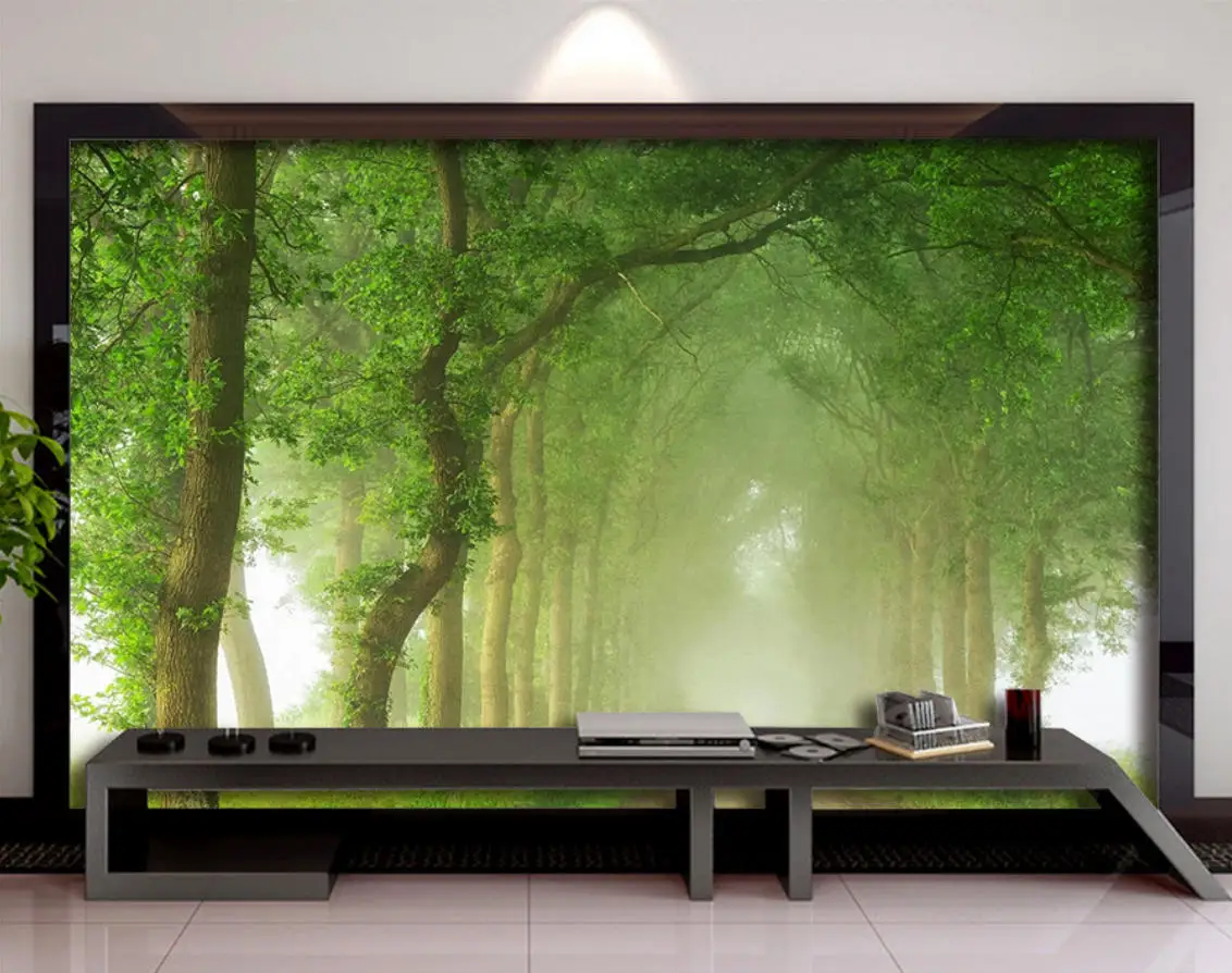 Custom wallpaper mural Nature landscape waterfall forest flower sea Butterfly Hotel bedroom background wall decorated wallpaper