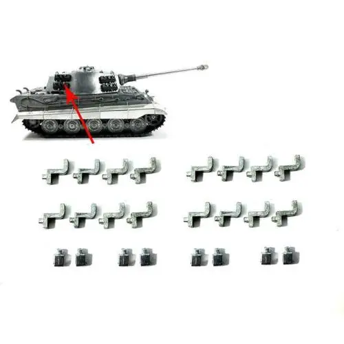 1/16 MATO Model RC Tank 1228 King Tiger Turret Spare Tracks Metal Hooks MT241 TH17969-SMT4