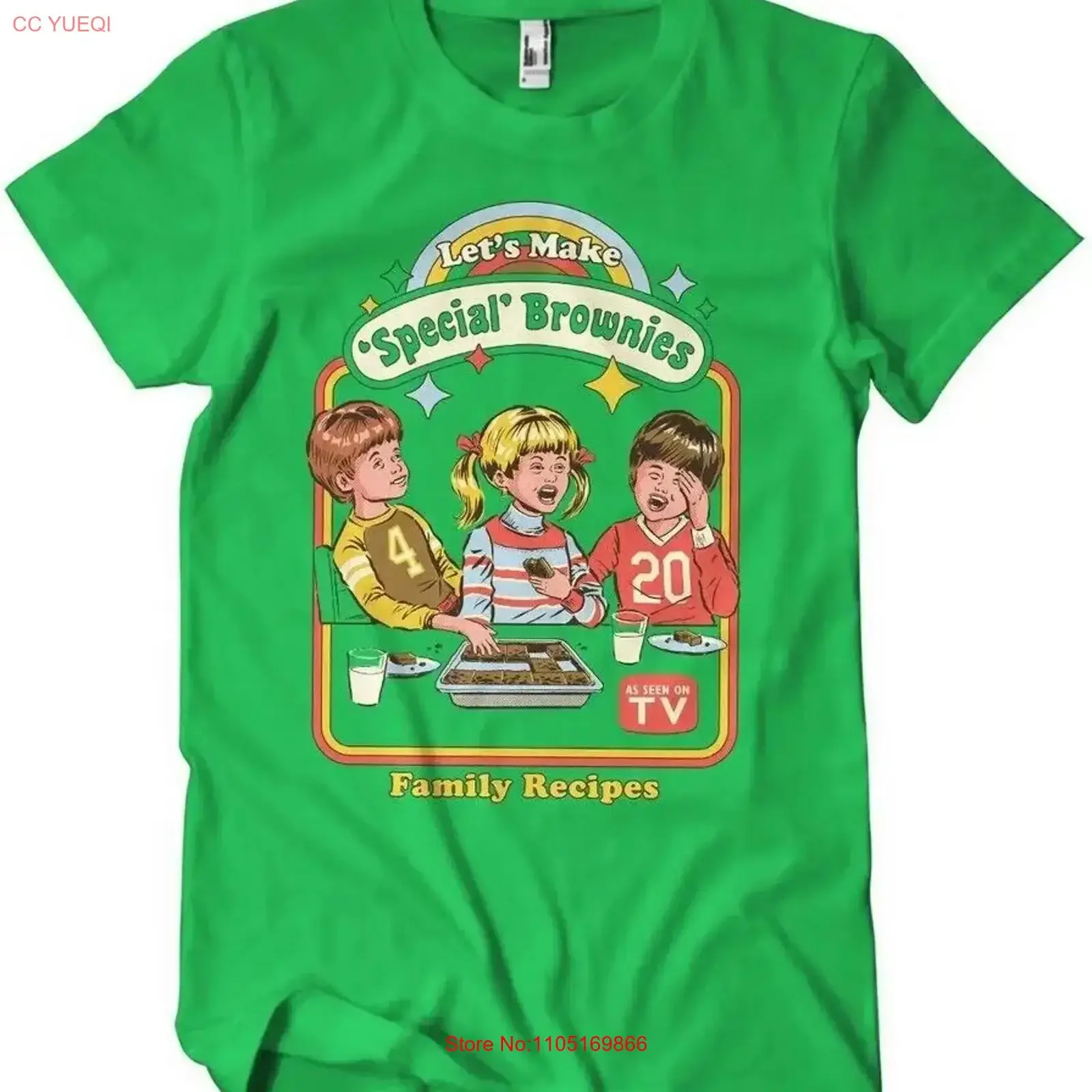 Steven Rhodes Let's Make Special Brownies T Shirt vintage Washed designer clothes Unisex streetwear fashion Soft Versatile