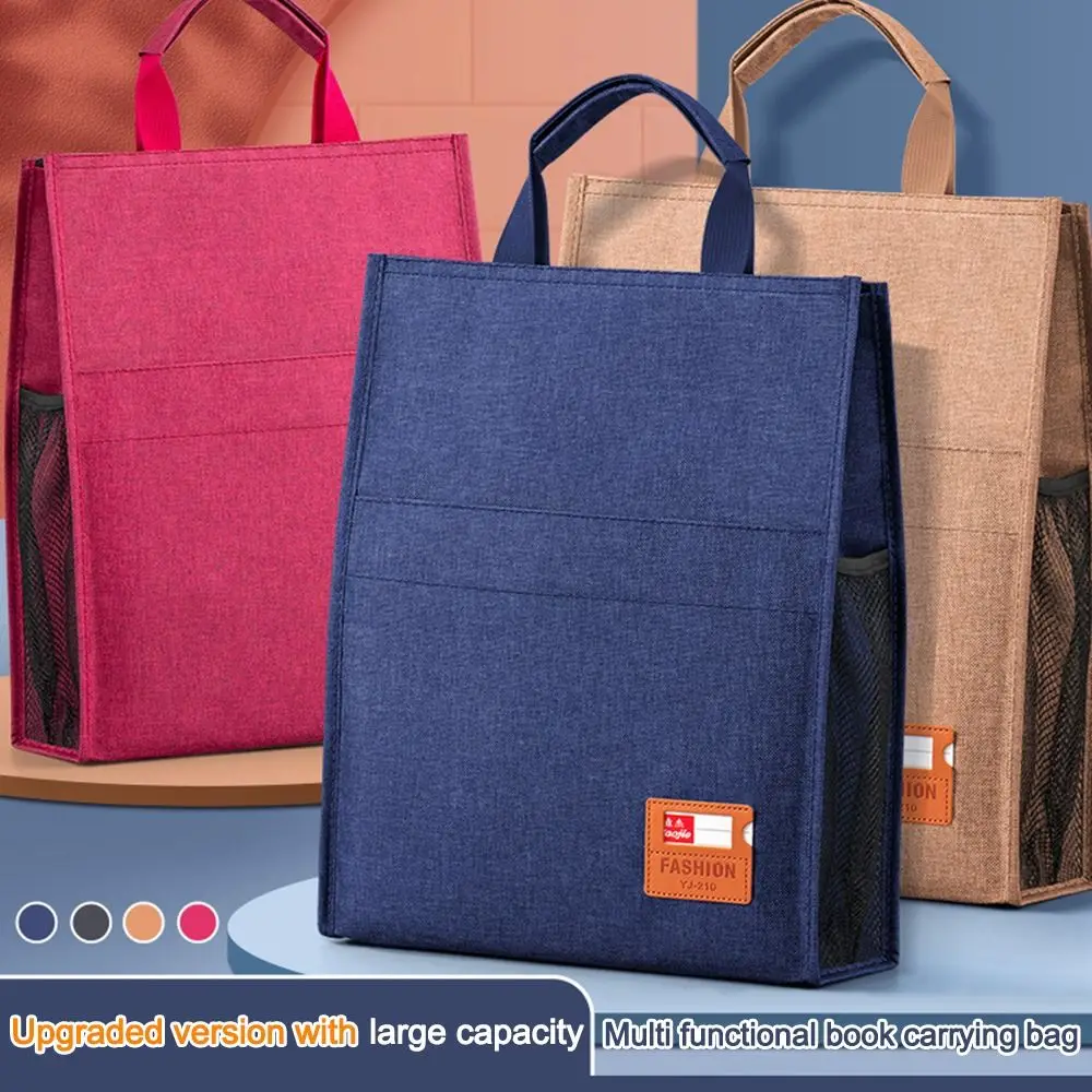

New 5 Layer Tote School Bag Large capacity Multifunctional Zipper Bag Handheld A4 File Bag