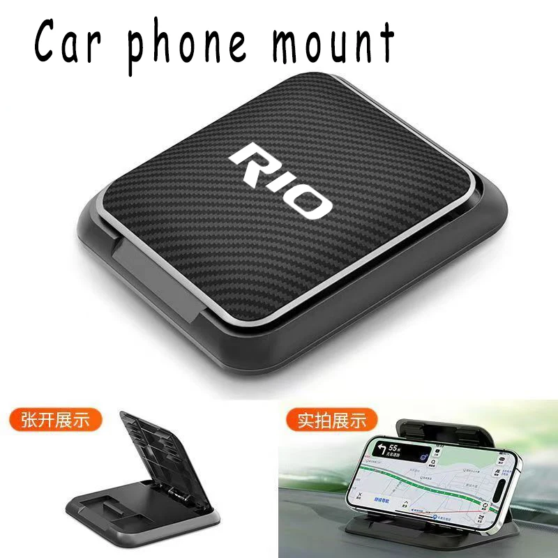 Car Phone Holder GPS Navigation Dashboard Phone Holder Stand for Kia Rio Hatchback Sedan 5 X-Line Pride K2 K3 K5 KRS Accessories