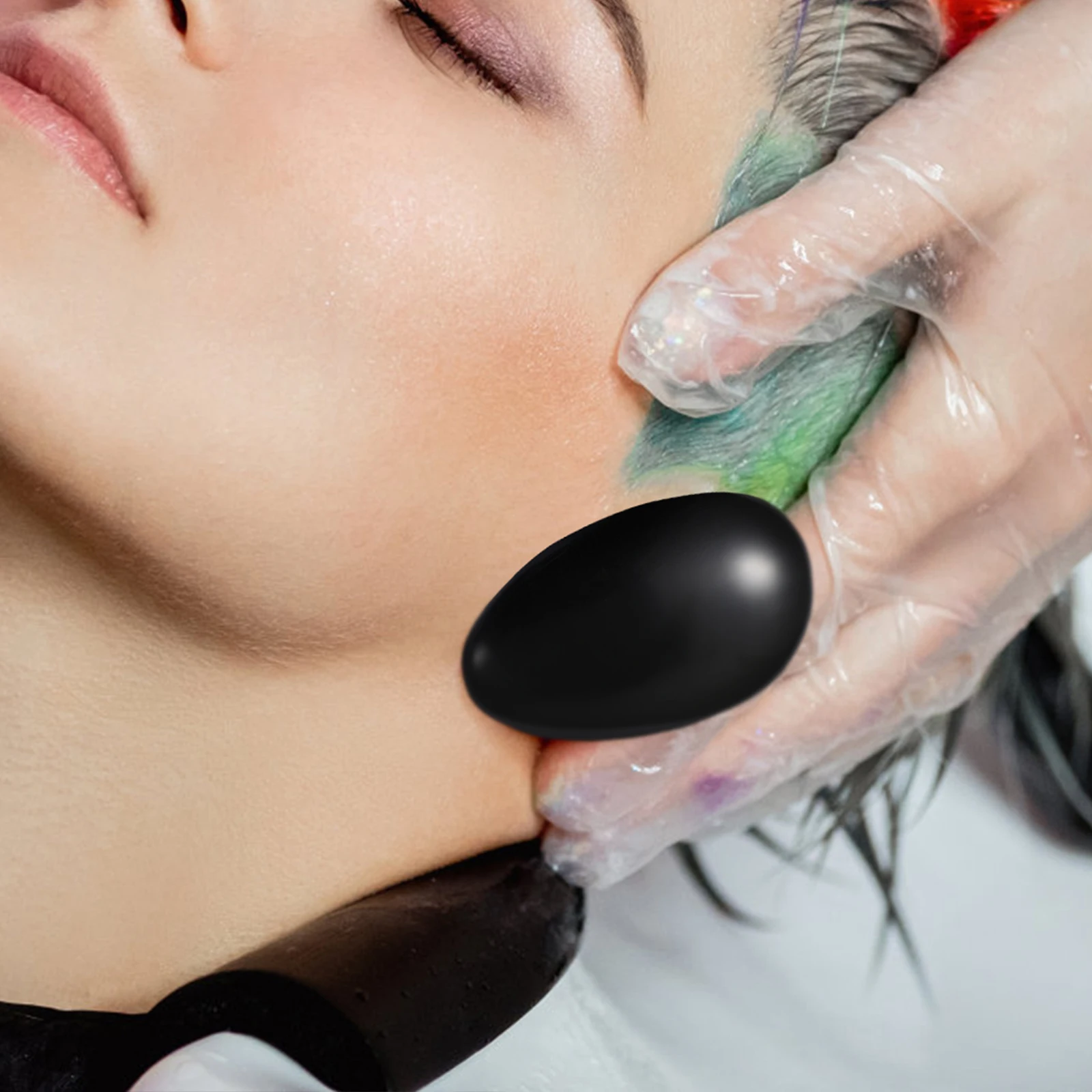 

10pcs Hair Dye Ear Covers for Dyeing Washing Coloring Salon Use Styling Caps Waterproof Hair Dyeing Accessories Reusable