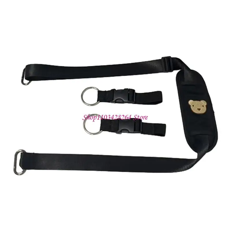 

Practical Baby Carriage Hook Secure Auto Lock Mechanism Universal Fit Strollers Accessory Polyester Strap