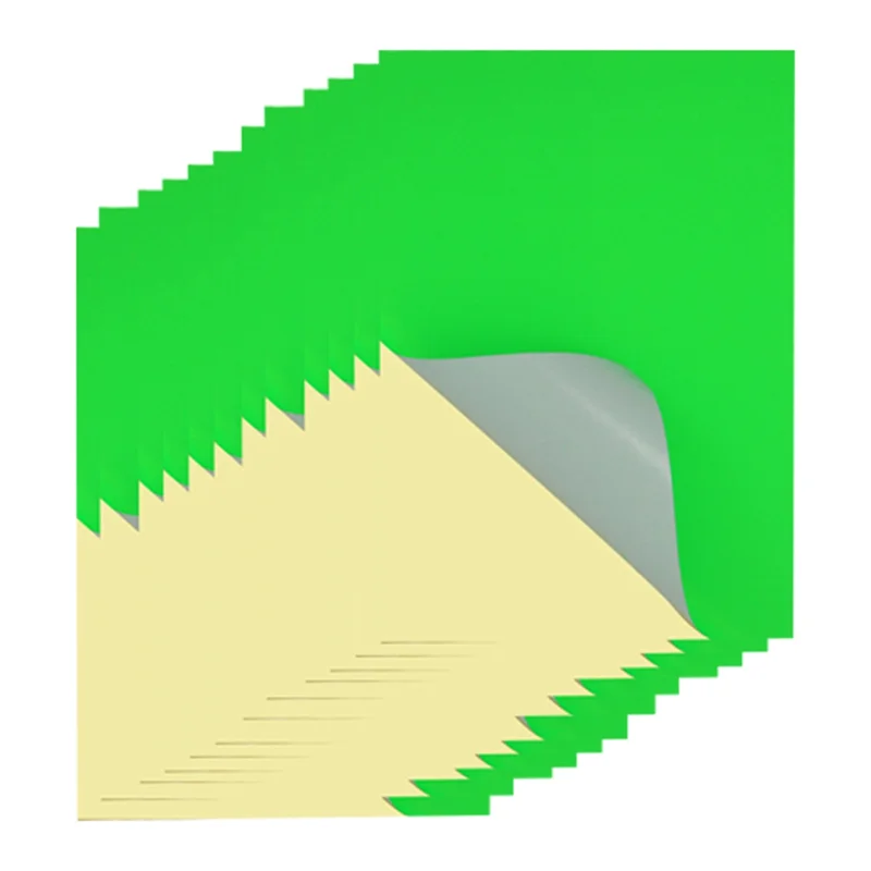 스티커 용지 A4 스티커 용지 A4 스티커 라벨 사무실 학교용 레이저/잉크젯 프린터용 8.27X11.69 인치 형광 녹색