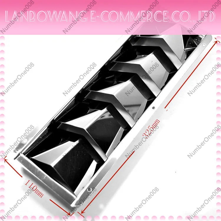 5 Slots Rectangle Louvered Vent Cover 304 Stainless Steel Marine Boat Ventilation Grille for Yacht RV