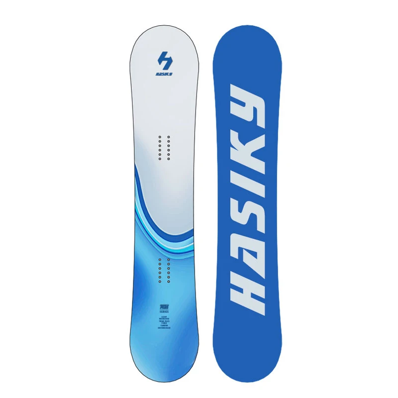 

All-Terrain Winter Sports Ski Set for Men and Women Flat Carved Wood Ski Shoe Fixer with Blue Water Material