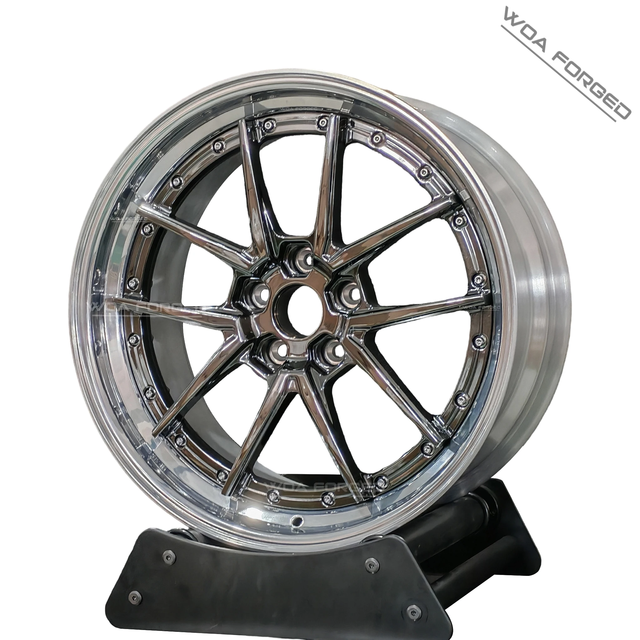 تخصيص 6061T6 قطعتين تصميم خفيفة الوزن مزورة عجلات سباق الألومنيوم 16-24 بوصة طبق عميق 114.3 مللي متر PCD 30 مللي متر ET قطع