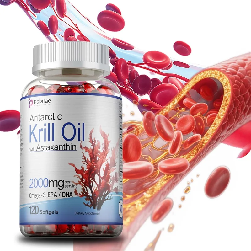 

Antarctic Krill Oil Wih Astaxanthin - Rich in Omega 3, Helps Maintain Heart Health, Maximizes Absorption, and Improves Immunity