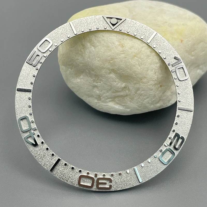 Sloping 38mm *30.6mm Metal Bezel GMT and dive watch inserts for 40mm luxury ring case accessories Watch Face Watch Bezel Inserts