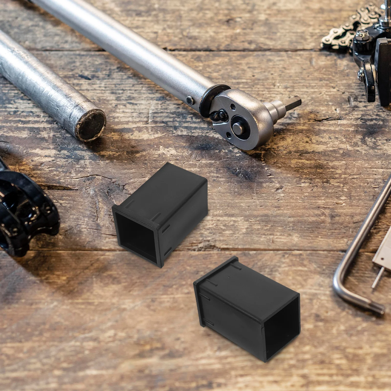 

6pcs Square Tube Reducing Sleeve Diameter Tubing Connector Liner Pipe Extension Converter Hollow Plastic Adapter Size Reduction