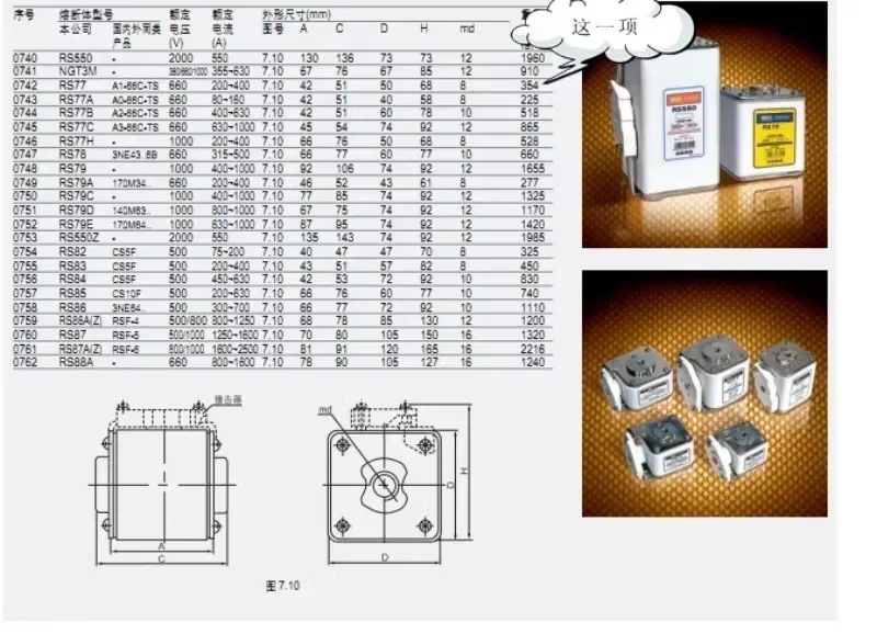 MRO mingrong rs77z160a 200a 250a 300a 315a 350a 400a 690v rs77