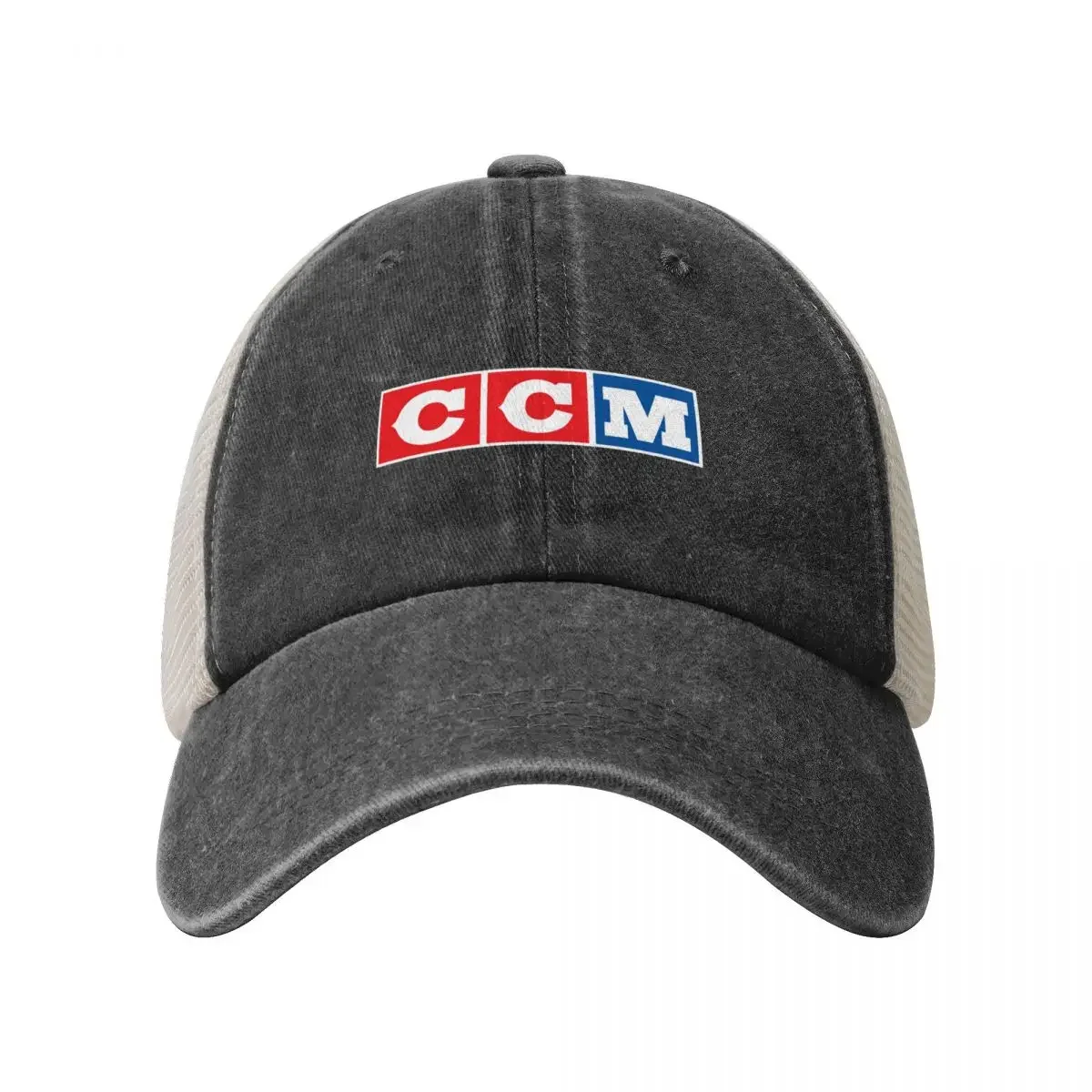 CCM Retro Ice Hockey Logo 2 Cowboy Mesh Baseball Cap Golf Cap hard hat Golf Hat Women's Men's