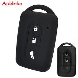 Apktnka 3 Button Silicone Car Remote Key Fob Shell Cover Case For Nissan Qashqai Micra Juke X-Trail Note Tiida Pathfinder Holder