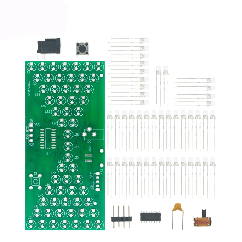 5V elektroniczny klepsydra zestaw do samodzielnego montażu śmieszne elektryczne zestawy produkcyjne precyzyjne z lampami LED dwuwarstwowa płytka