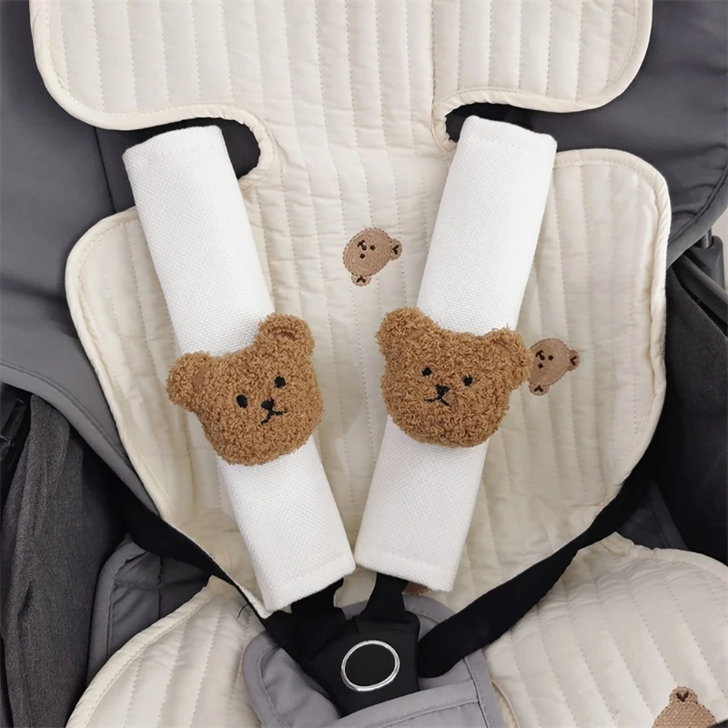 Y1UB – housse sangles siège voiture pour bébé, coussinets ceinture sécurité souples pour enfants, sangles housse