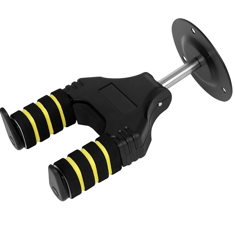 Gravity Self-Locking Hanger Round Wall Hanging Wall Hanger Ukulele Ribes Instrument Bracket Black & Yellow Stripes